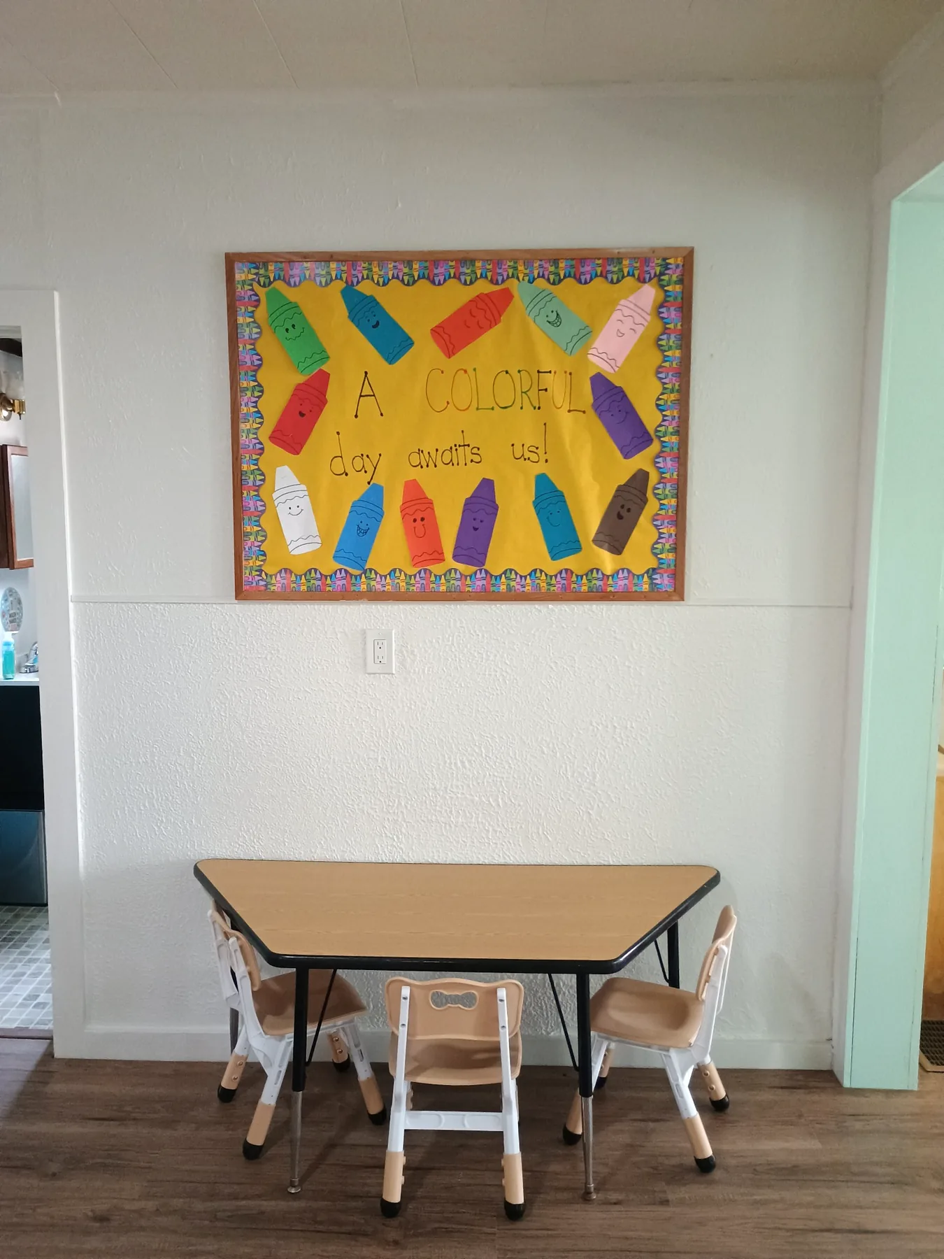 Colorful classroom bulletin board